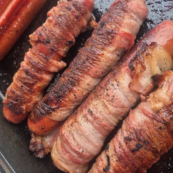 Bacon-Wrapped Dog