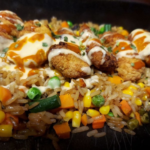 Popcorn Chicken Fried Rice